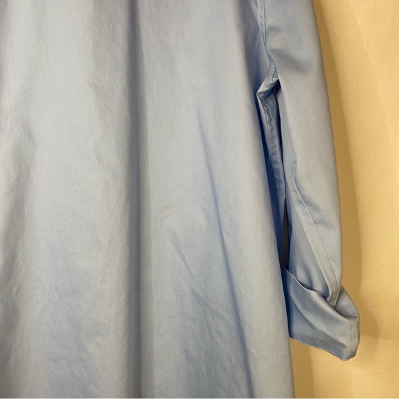 LIZ CLAIBORNE Blue 3/4 Sleeve Button Down Shirt Work Collared Size Large - Picture 13 of 14